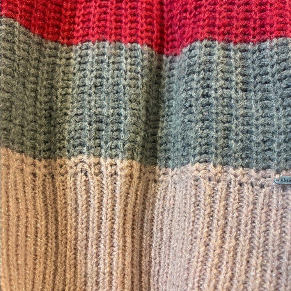 Abercrombie & Fitch Women’s Bold Striped Wool/Alpaca Blend Crew Neck Sweater - S - Picture 4 of 7